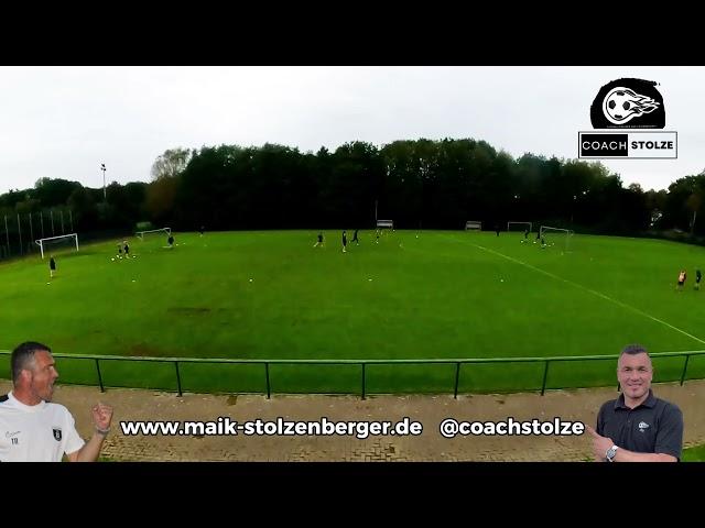 Fussballtraining: Torschusstraining - Tempoangriff mit diagonalem Spiel mit Flanke