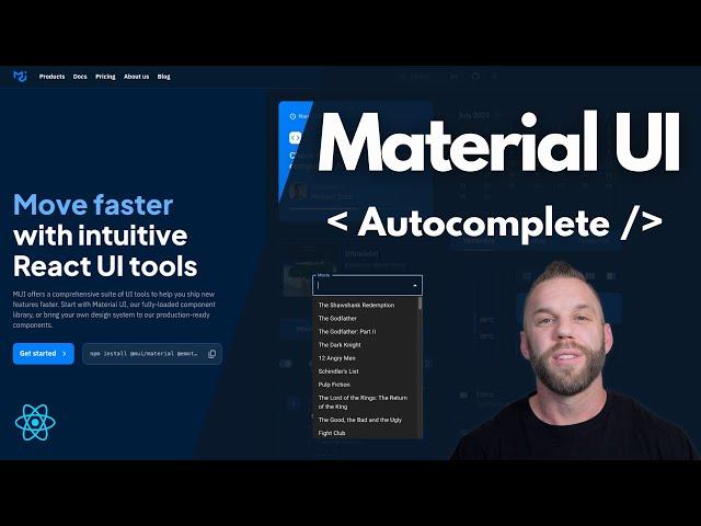 Autocomplete - Learn Material UI Components in React