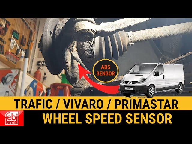 How to change wheel speed sensor How to replace ABS sensor Renault Trafic Vauxhall Vivaro Primastar