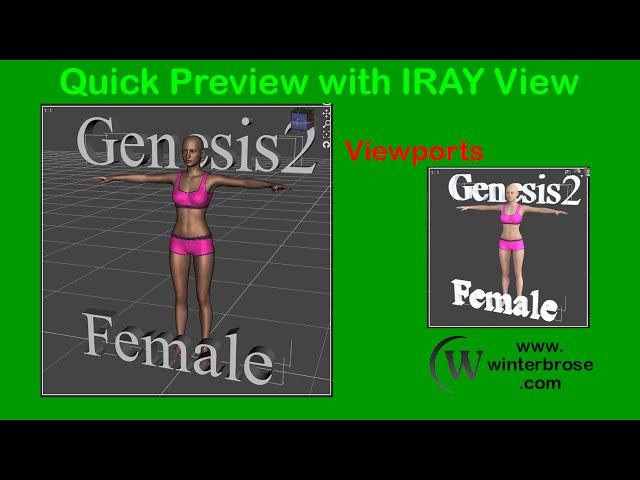 DAZ Studio: Quick Preview with Iray View