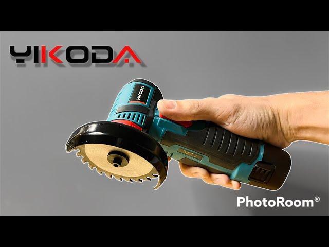 Overview of the Mini YIKODA portable brushless angle grinder from Aliexpress. || Polkilo