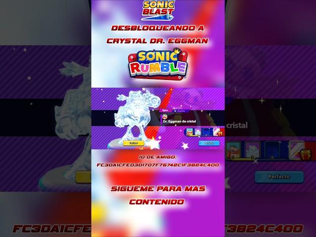 DESBLOQUEANDO A CRYSTAL EGGMAN EN SONIC RUMBLE  #SonicRumble #sonicblastyt #sega #sonic #parati