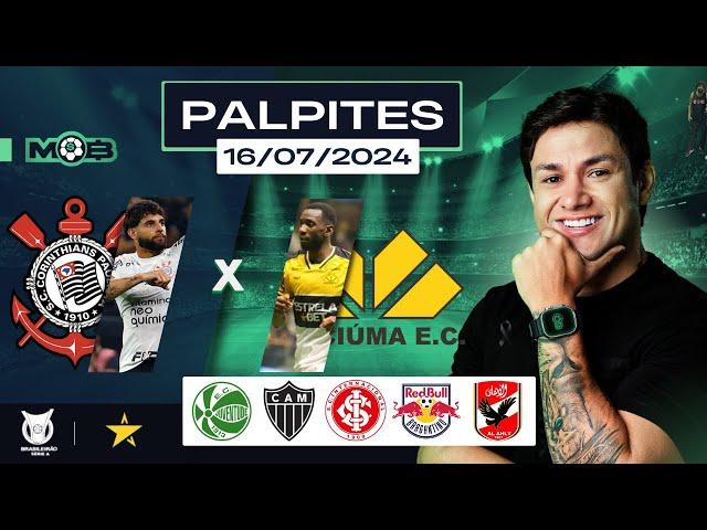 PALPITES DE FUTEBOL PARA O DIA 16 07 2024 + BILHETE PRONTO (TERÇOU NO MUNDO BET)