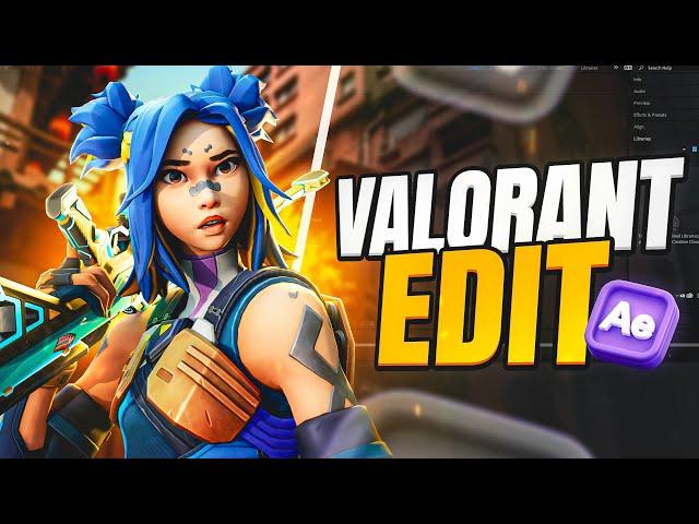 How to make a Valorant Edit/Montage with Velocity and Time Remap | After Effects Tutorial (Free PF!)