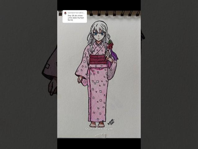 ume (daki human form), speed drawing #anime #drawing #daki #demonslayer #art #animedrawing #animeart