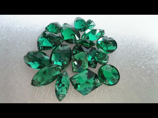 Deluxe Green Zircon Blesk Straz пришивные стразы СВАРО Грин Циркон делюкс стекло Блеск Страз