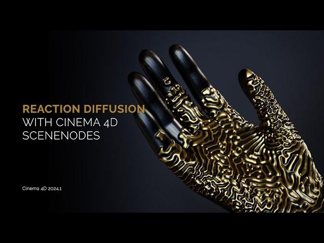 Reaction Diffusion Effect with Cinema 4D Scene Nodes