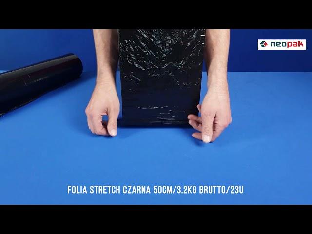 Folia stretch czarna 50cm 3 2kg brutto 23u