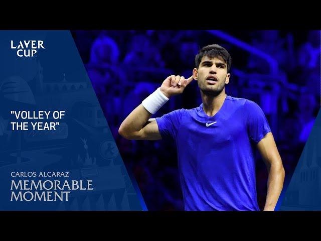 Carlos Alcaraz's Ridiculous Spinning Volley Sends Crowd Wild! | Laver Cup 2024