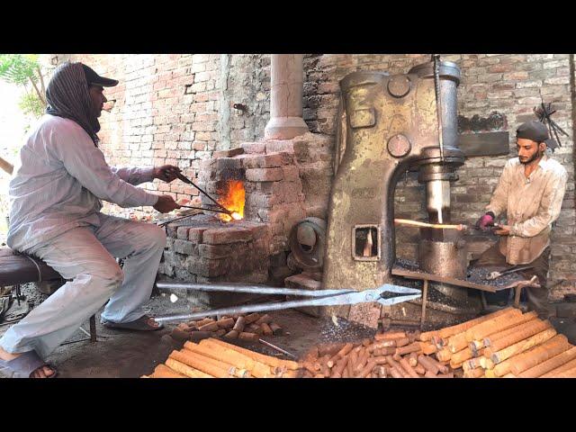 How To Manufacture Iron Holding Blacksmith Tongs In Local Factory | Tongs Manufacturing Process