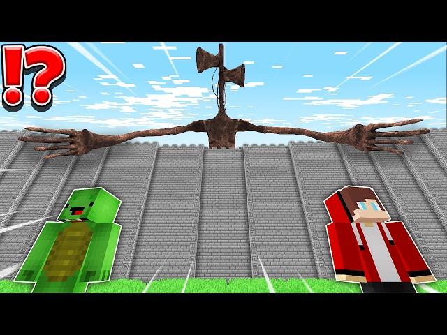 JJ and Mikey ATTACK ON SIREN HEAD CHALLENGE in Minecraft / Maizen animation