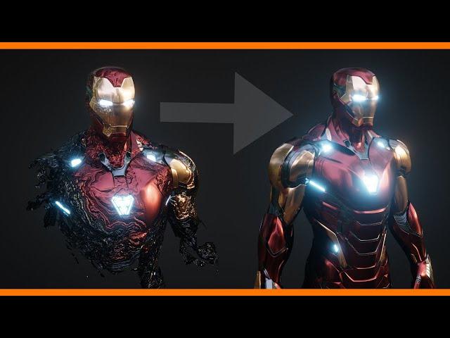 How to make the Iron Man Nanotech effect in Blender