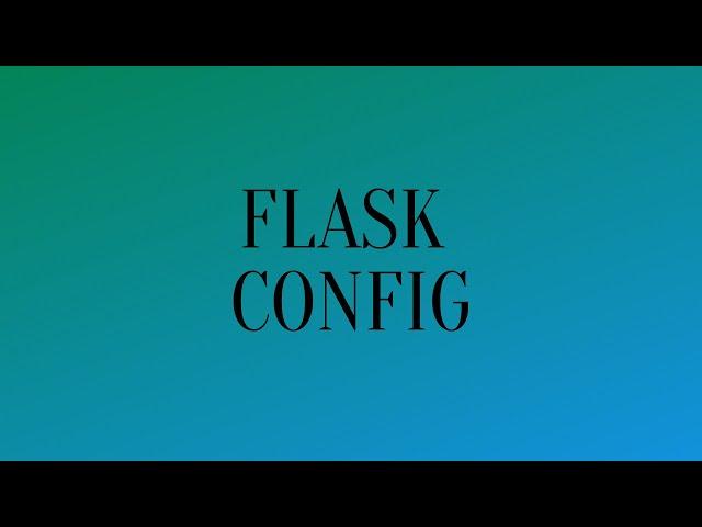 Learn a Different Approach to Configuring Your Flask Apps