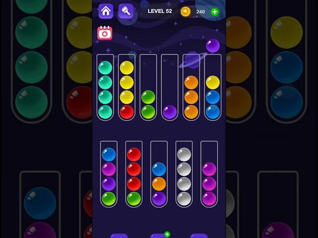 Ball Sort Master Game Level - 52 Without Boosters | Puzzle Games #entertainment #puzzle #games