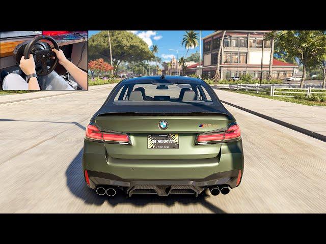 BMW M5 CS - The Crew Motorfest Maui island (Steering Wheel gameplay)