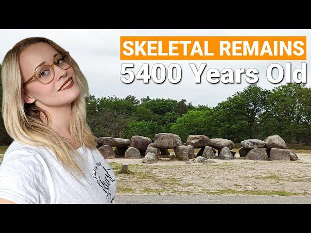 Dutch Dolmens, Skeletal Remains of Burial Mounds. History and Excavation. Drenthe, Netherlands.