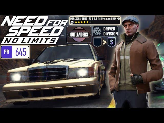 [Need For Speed: No Limits] Outlanders with Ivan Komrad's Mercedes-Benz 190 E 2.5-16 Evolution II