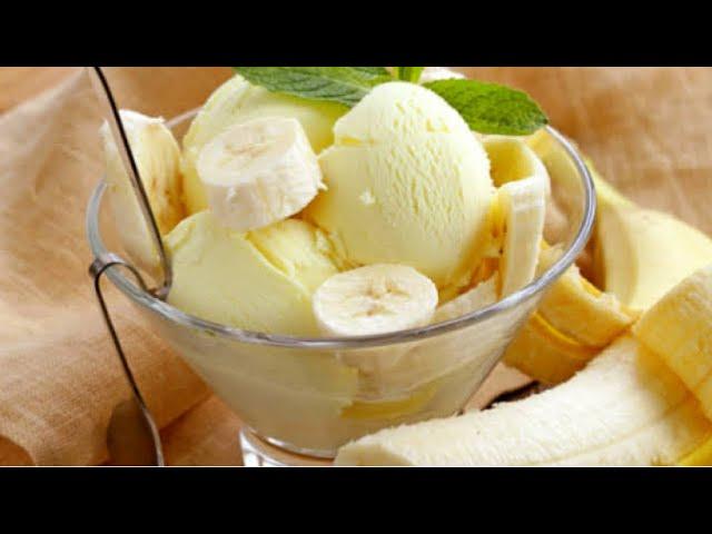 طريقة عمل آيس كريم الموز بالبيت  | banana ice cream