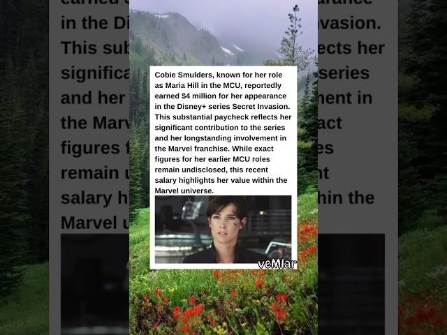 How Much Cobie Smulders Earned After She Died in the Series