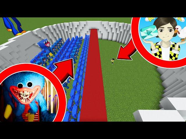 1000 ХАГГИ ВАГГИ ПРОТИВ НАЙСИКА БРО В МАЙНКРАФТ! HUGGY WUGGY POPPY PLAYTIME БИТВА МОБОВ MINECRAFT