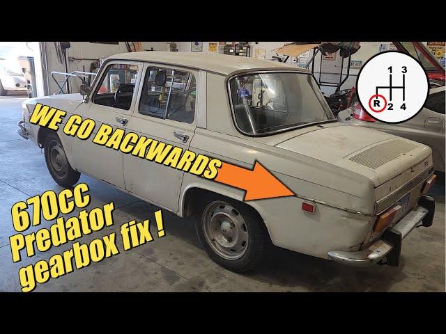 S4 E35. We fix the transmission on the 670 cc Predator powered Renault.