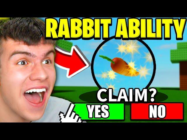 [SHOWCASE] How To Get The RABBIT ABILITY + MAGICAL CARROT BADGE In Roblox ABILITY WARS!