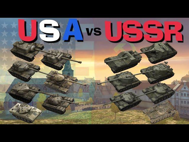 WOT Blitz USA vs USSR || Tier 10 Face Off