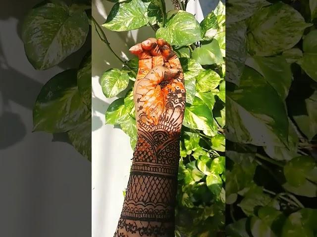 Simple Mehndi design for hand#easy bridal Mehndi design#shortsvideo#shorts