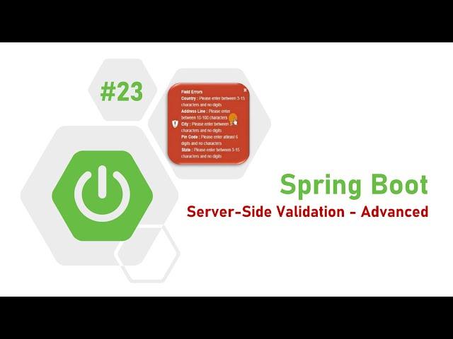 23 - Spring Boot Tutorial : Server side validation using Custom Annotation | #ServerSideValidation