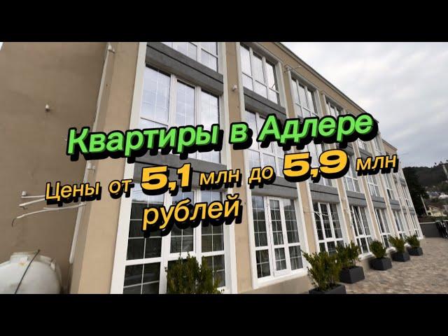 Квартиры в Адлере от 5 млн рублей. Осталось 6 квартир. Купить квартиру в Сочи. Недвижимость в Сочи