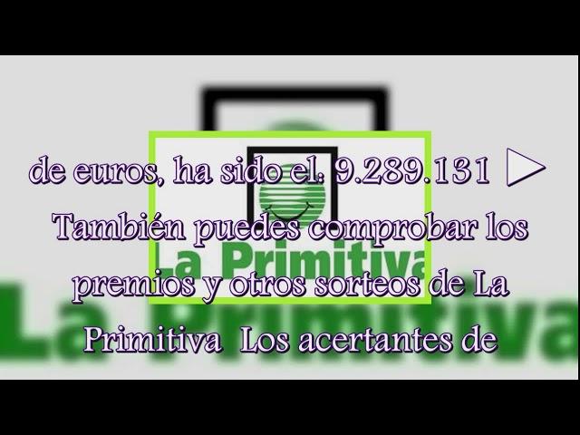 La Primitiva: Sorteo del jueves 3 de enero del 2019