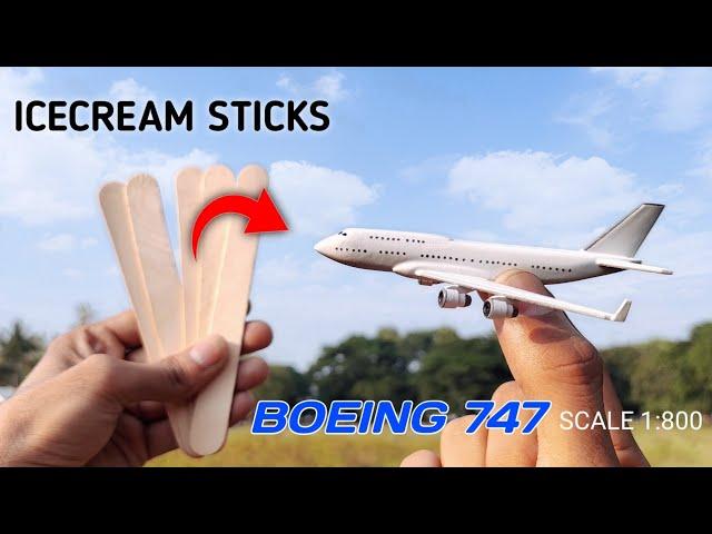 Make a Aeroplane With Icecream Sticks | Boeing 747 | #diy #boeing747