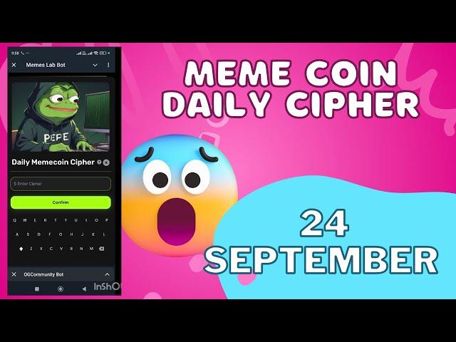 Memes Lab Bot Daily Cipher Code 24 September