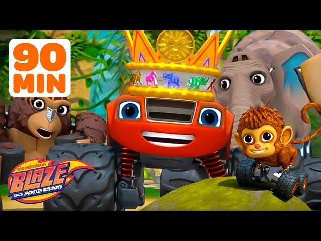 Blaze Transforms to Rescue Elephants, Puppies & More ANIMALS!  | Blaze and the Monster Machines