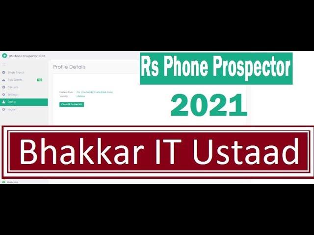 RS phone prospector Extract Phone numbers From Social Media Website | Bhakkar IT Ustaad |