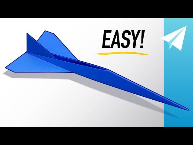 How to Make an EASY Jet Paper Airplane that Flies REALLY Fast — Concorde Tutorial