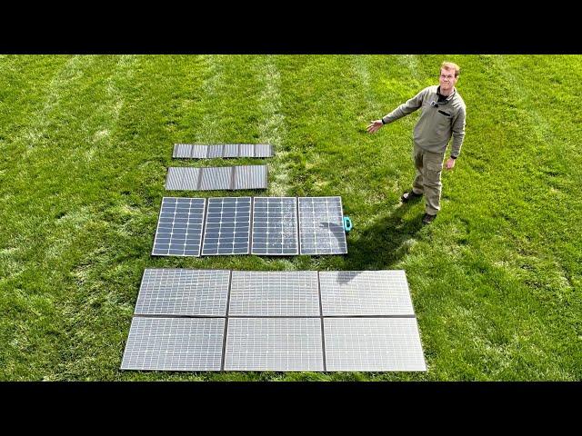 Portable Solar Panel Comparison Small to HUGE: Allpowers 600W SP039