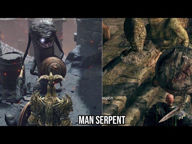 Elden Ring Man Serpent VS Dark Souls Man Serpent