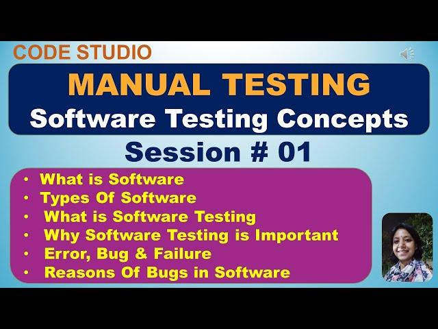 Manual Testing Session# 01 - Software Testing Concepts