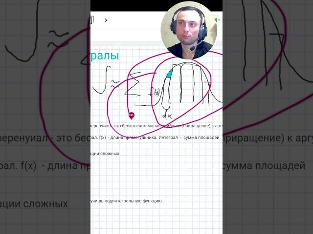 Какой геометрический смысл интеграла?Математический анализ для анализа данных #shorts #математика