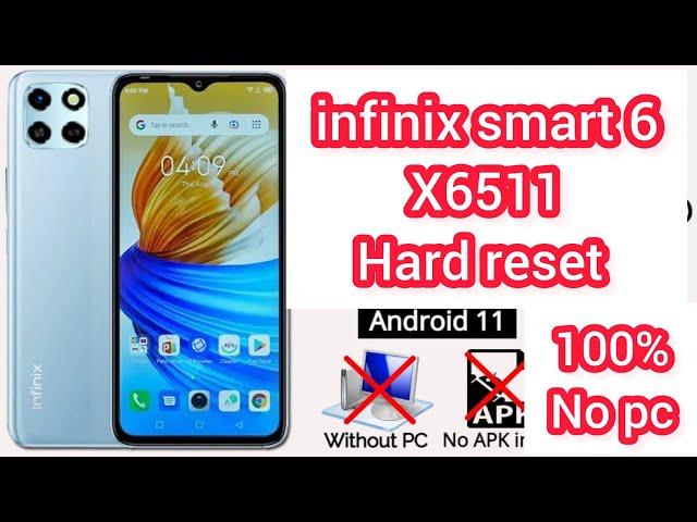 infinix smart 6 (x6511) hard reset