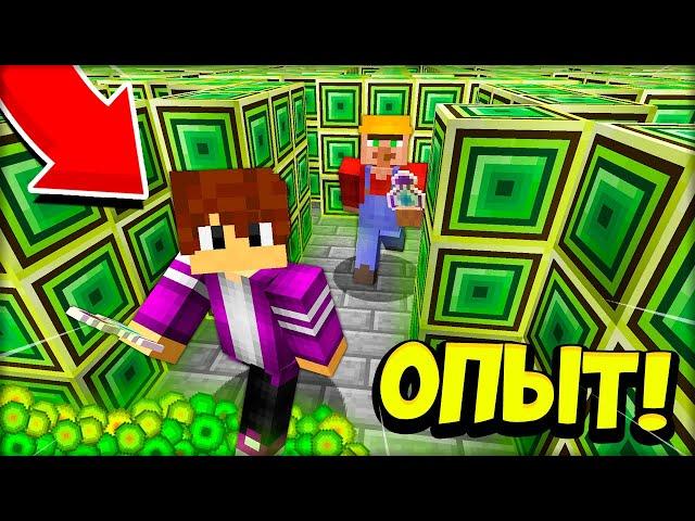 ЛАБИРИНТ ИЗ ОПЫТА! ЖИТЕЛЬ против ПИКСЕЛЯ в МАЙНКРАФТ 100% троллинг ловушка minecraft