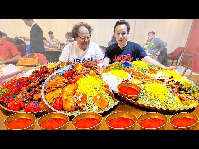 EXTREME Iran Street Food Tour in Tehran, Iran! 500 KG LAMB PLATE + 7 INSANE Street Food in Iran!