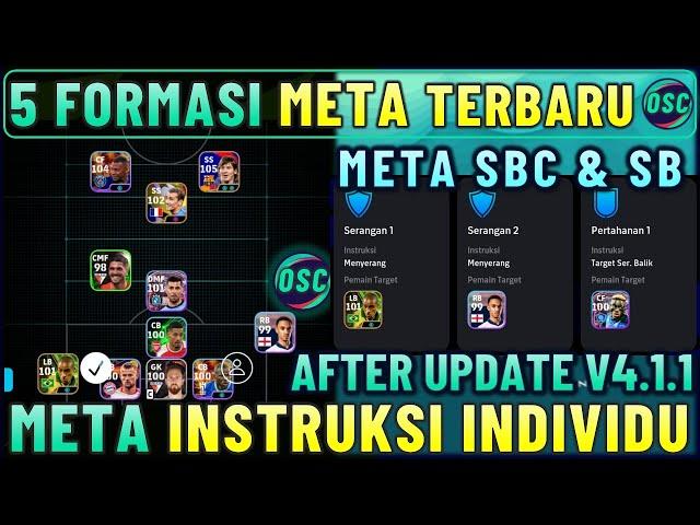 5 FORMASI META TERBARU SERANGAN BALIK CEPAT DAN SERANGAN BALIK EFOOTBALL 2025 MOBILE UPDATE V4.1.1