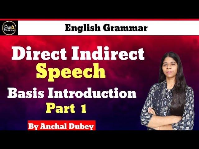 Direct  Indirect । Reported Speech Narration Hindi Part 1। Direct and Indirect Speech. ..