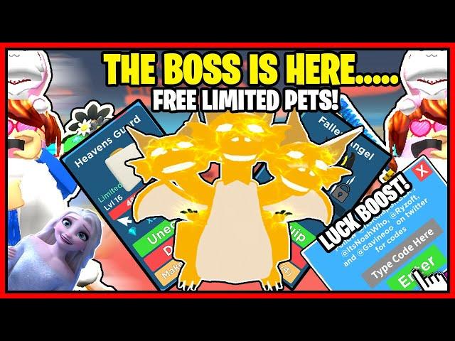 CLICKING CHAMPIONS *NEW BOSS* HAS ARRIVED! HOW TO GET EASY LIMITED PETS! NEW TWITTER CODE! - ROBLOX