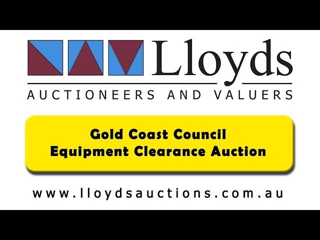 Gold Coast Council Auction | Minor Equipment Ex-Government Sale by Lloyds Auctions