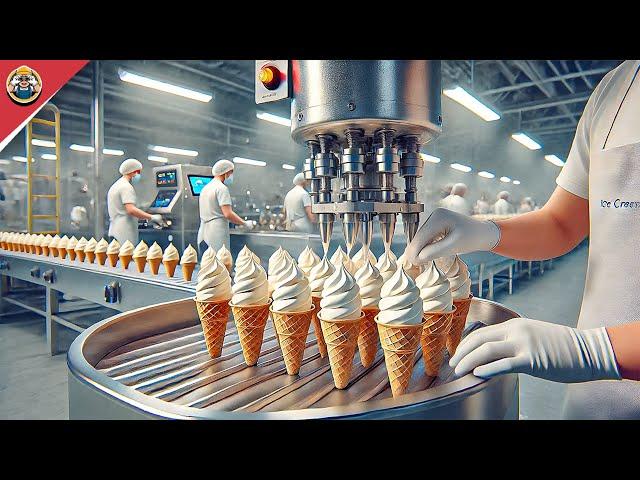 How Millions of Russian Plombir Ice Creams Are Made in Factory I Plombir Factory Process