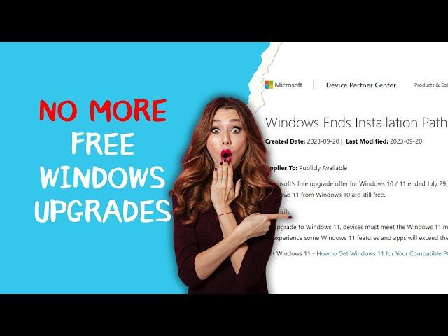 No More FREE Windows Upgrades