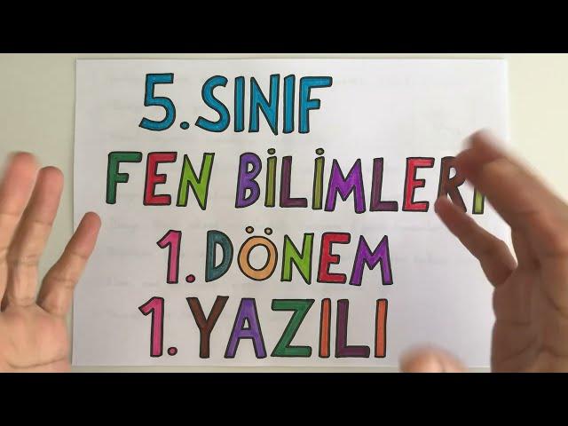 5. Sınıf Fen Bilimleri | 1. Dönem 1. Yazılı (Yeni Sorular)